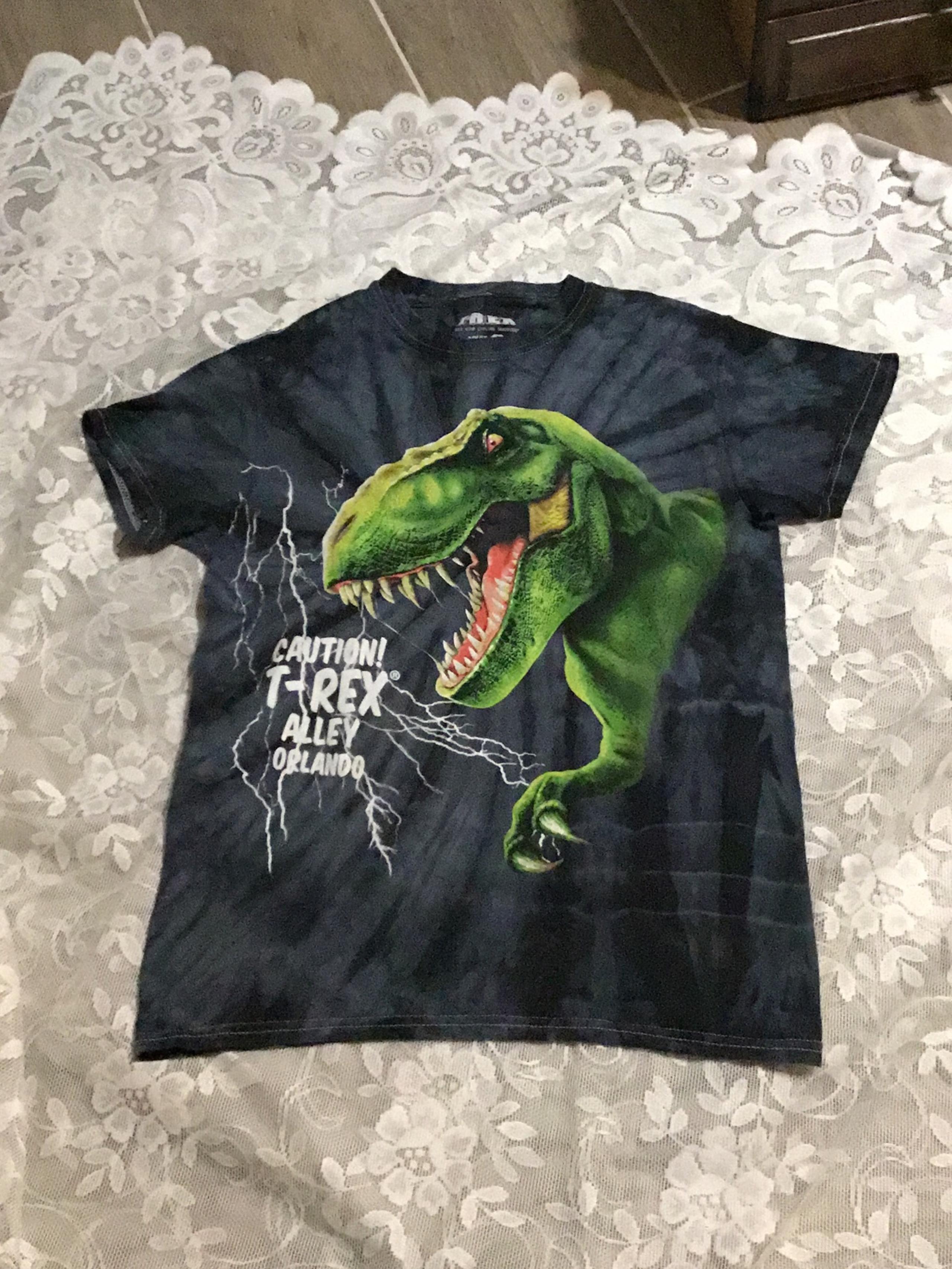 T-REX                    T-REX TYE DYE T-SHIRT BLUE TONES