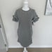 Flutter & Kick Gray Ruffle Sleeve Maternity Dress, S