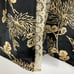 NWOT VICTORIAS SECRET Slip M 2005 Black-Gold Satin Floral Lace Trim Tie Open