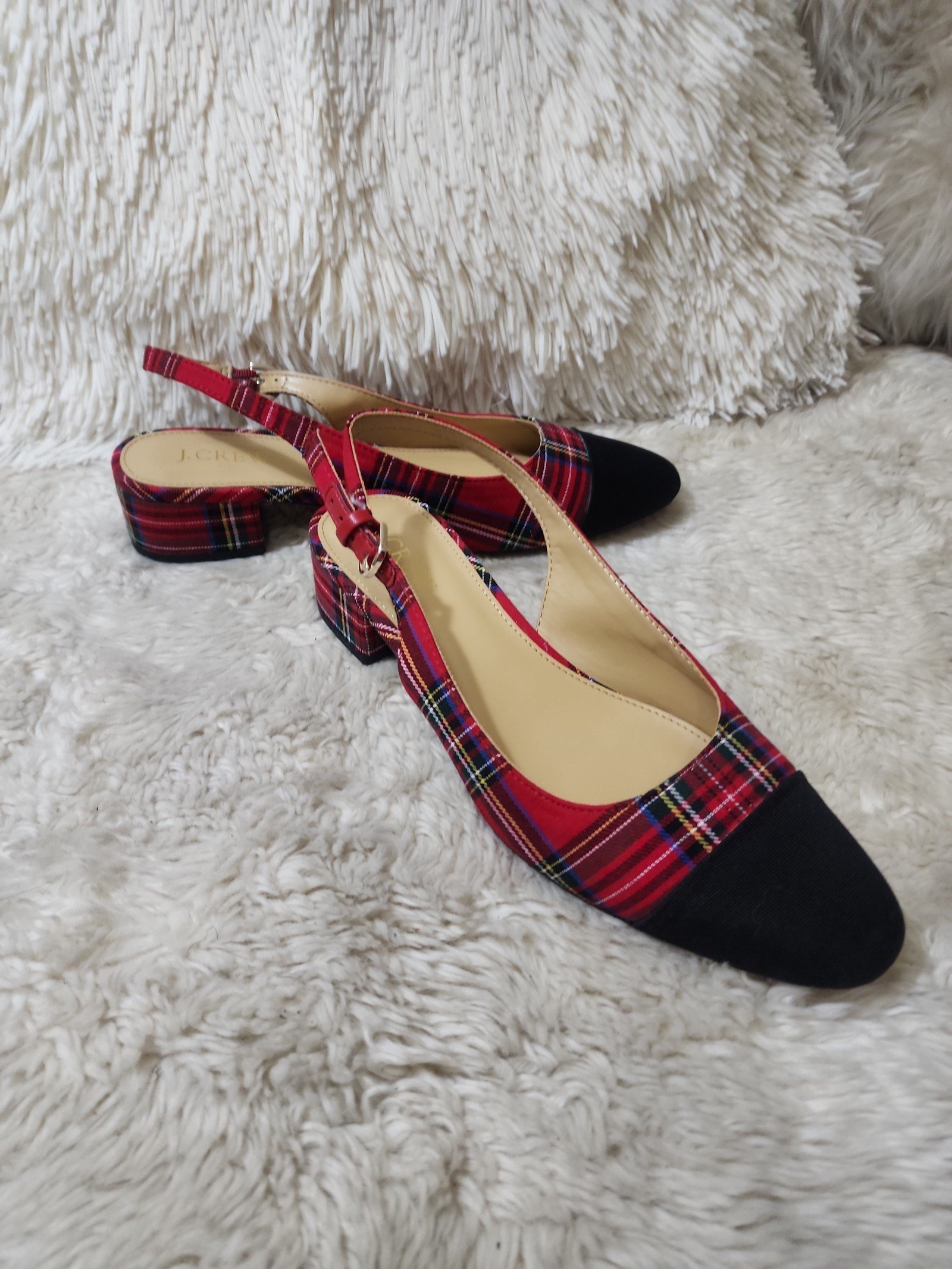 J.CREW TARTAN SLINGBACK