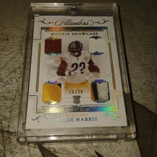 NAJEE HARRIS SILVER QUAD RELIC ROOKIE CARD /20 (BOOK-END)- PITTSBURGH STEELERS