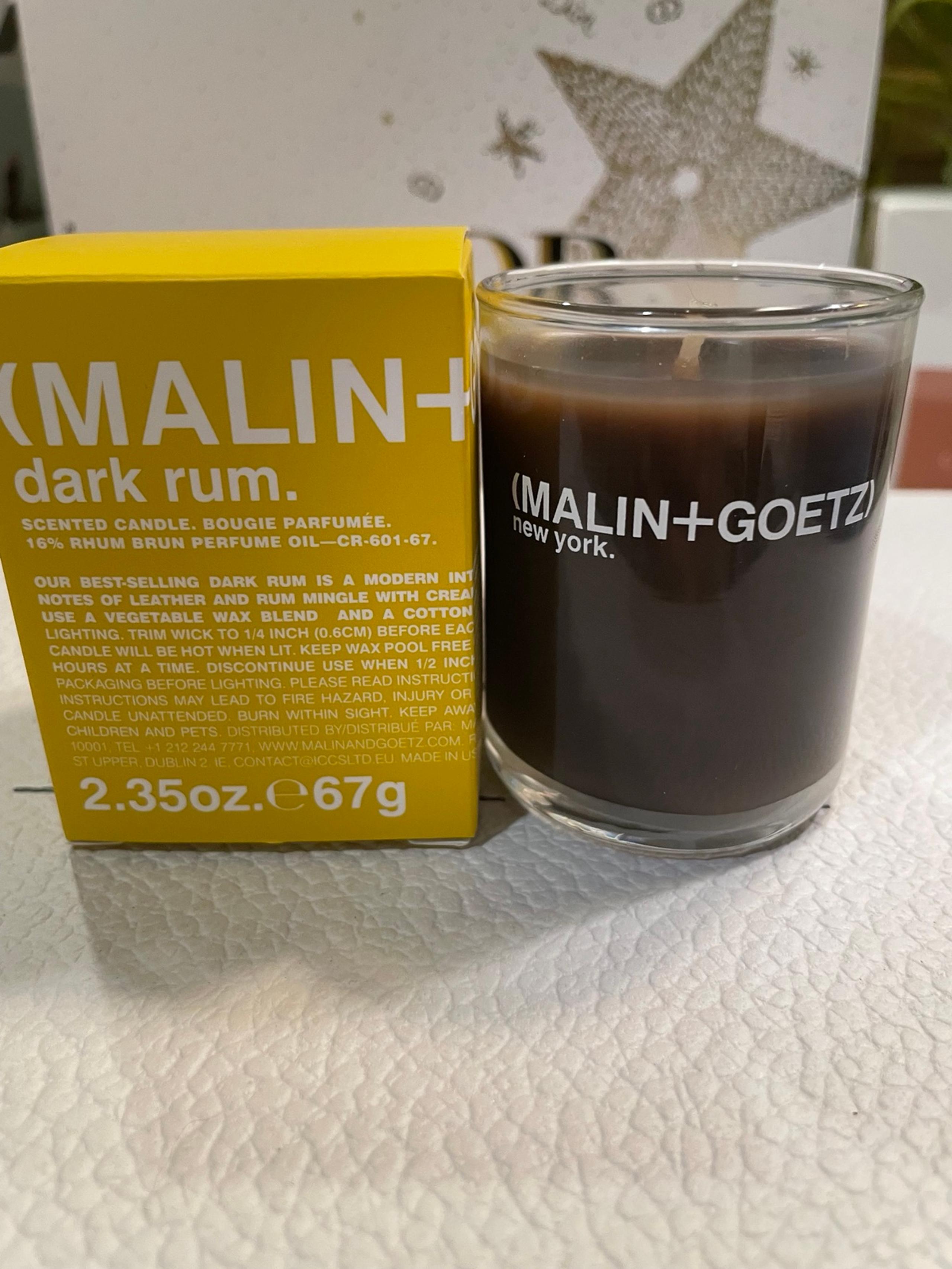 Malin Goetz Dark Rum Candle 2.35 oz 67 g Travel Size NIB
