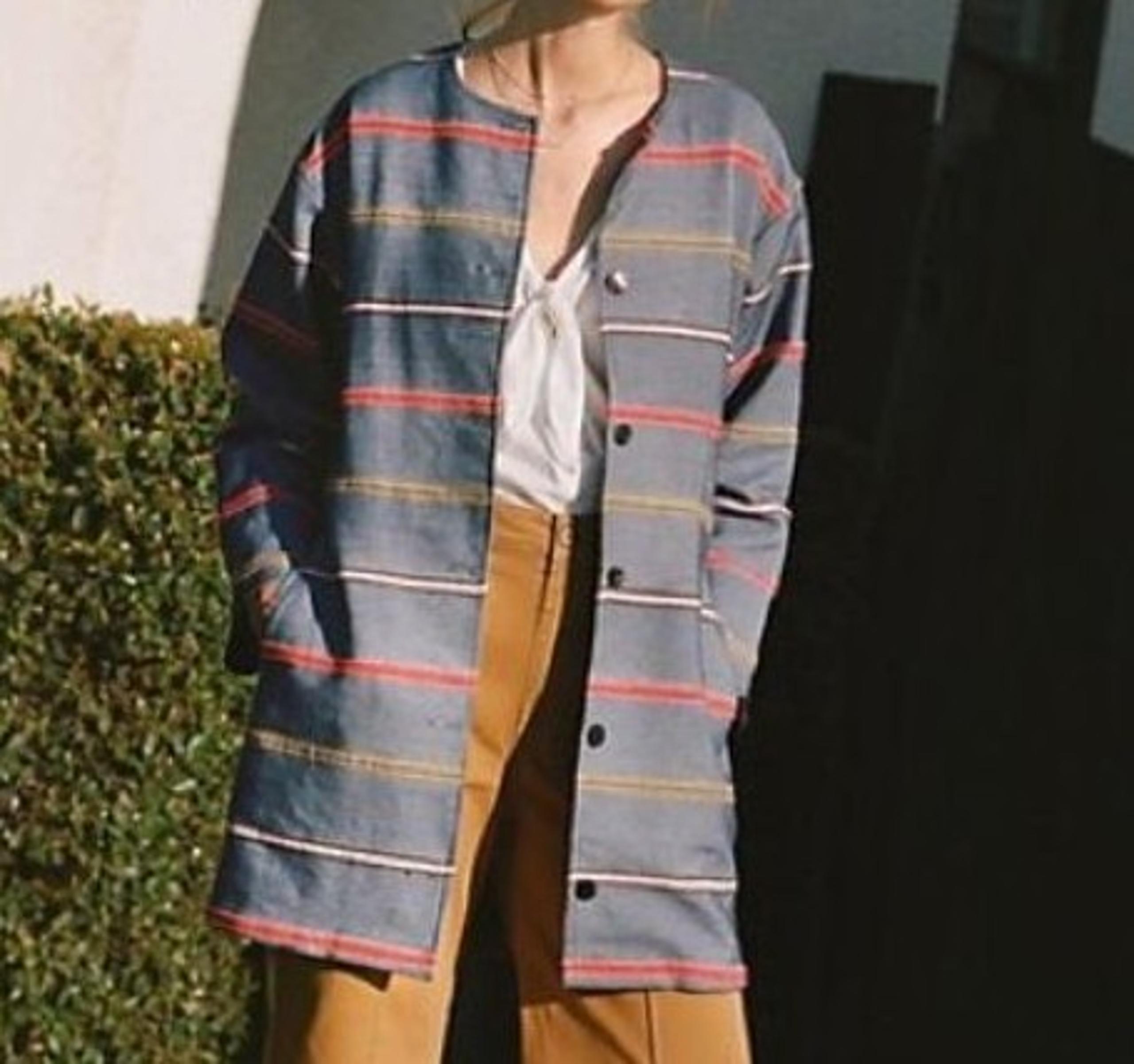 Anthro Dolan Piccadilly Striped Coat