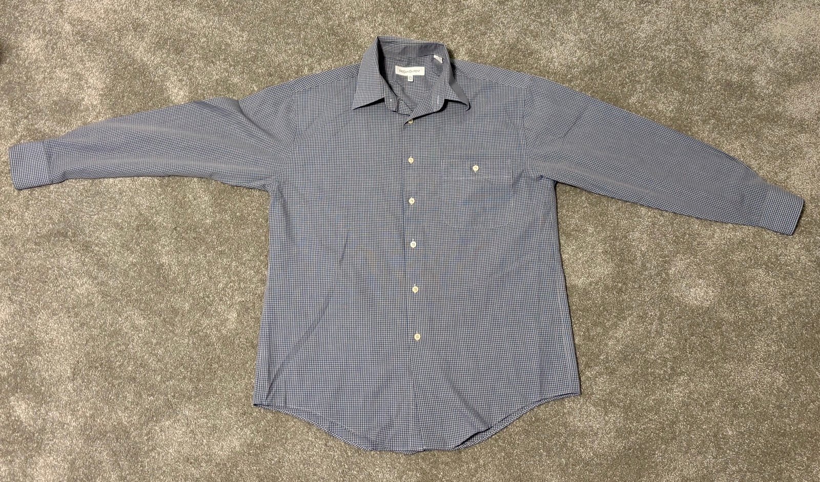 Authentic Vintage Yves Saint Laurent Button Down Plaid Shirt, Men’s Size M