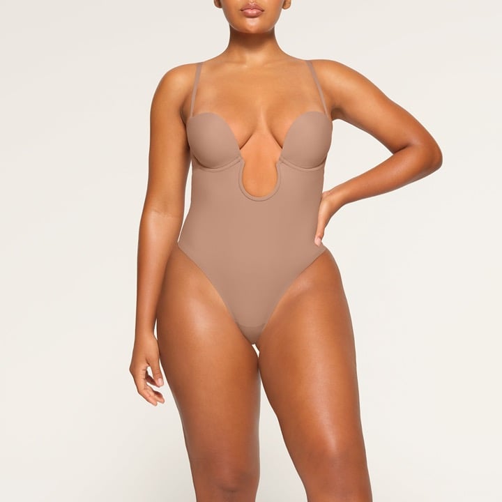NWT Skims Deep Plunge Shapewear Bodysuit in Sienna, Size XL