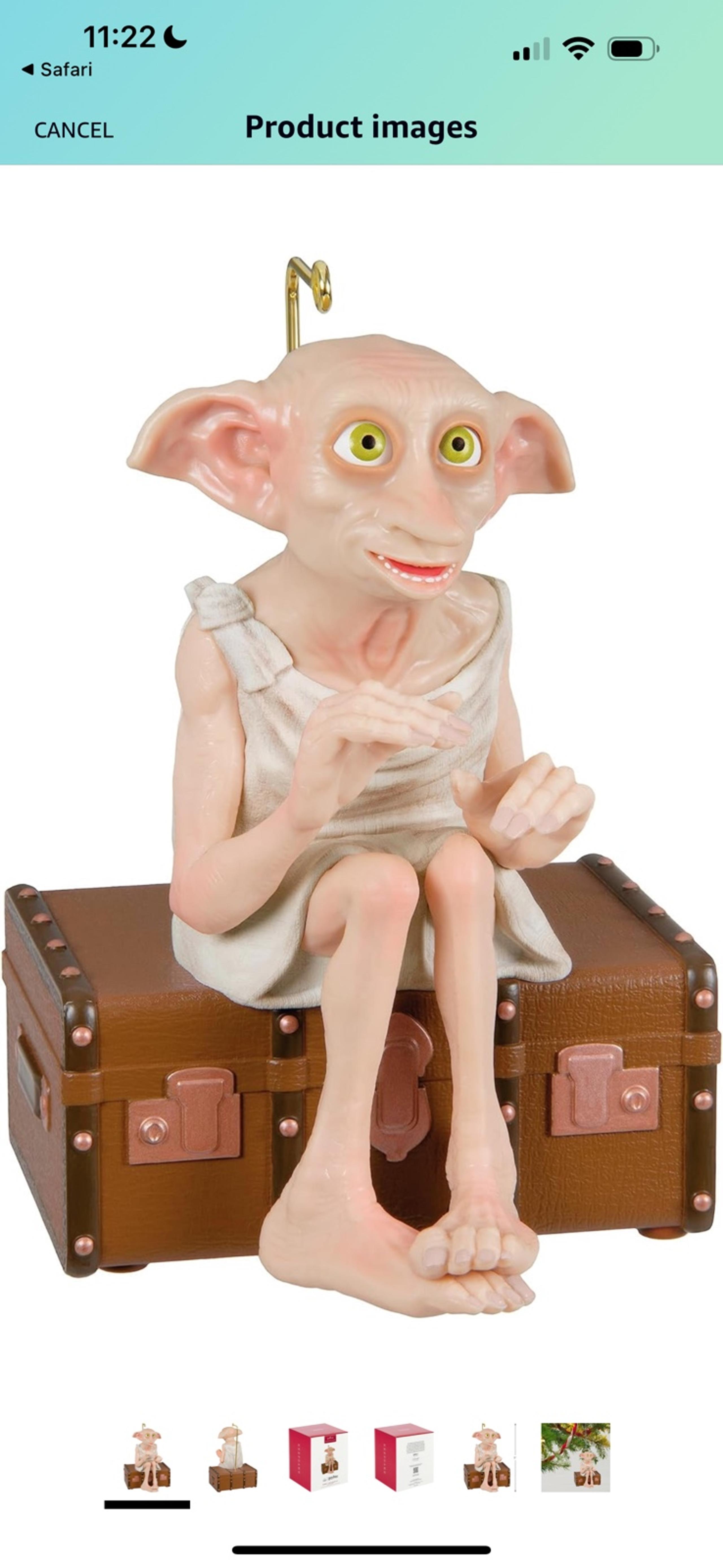 NEW HALLMARK KEEPSAKE MAGIC 2023 DOBBY THE HOUSE ELF HARRY POTTER ORNAMENT