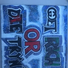 Get Rich or die trying acrylic painting