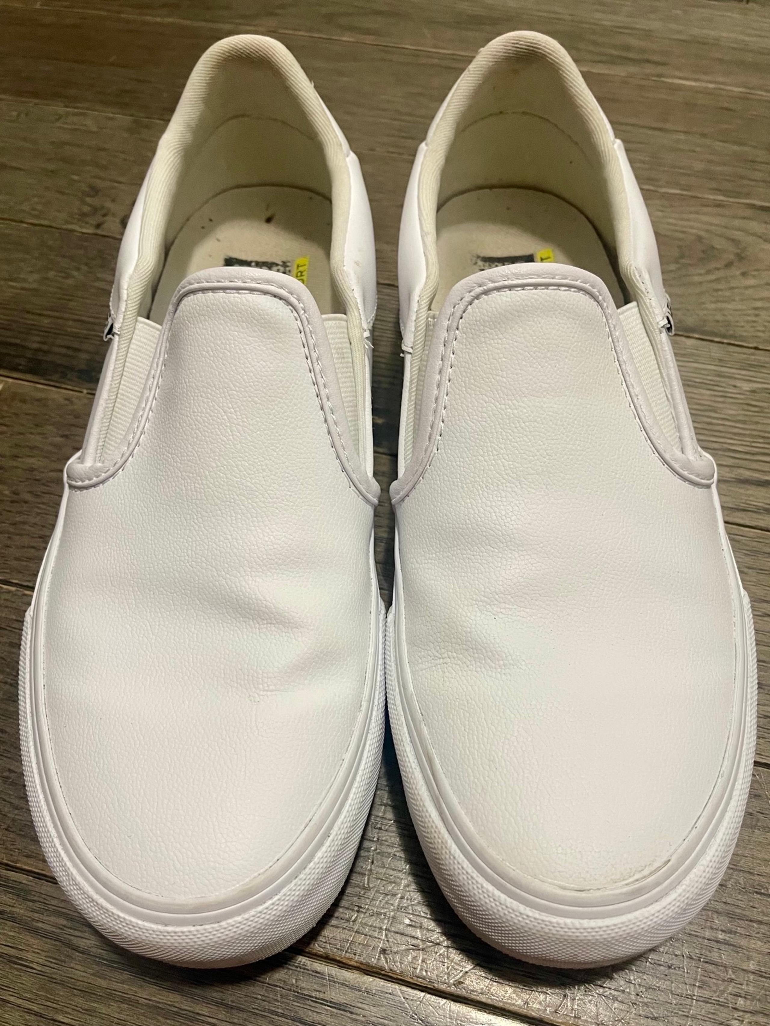 Vans White  deluxe comfort Slip-On Men's Shoes size 8 used