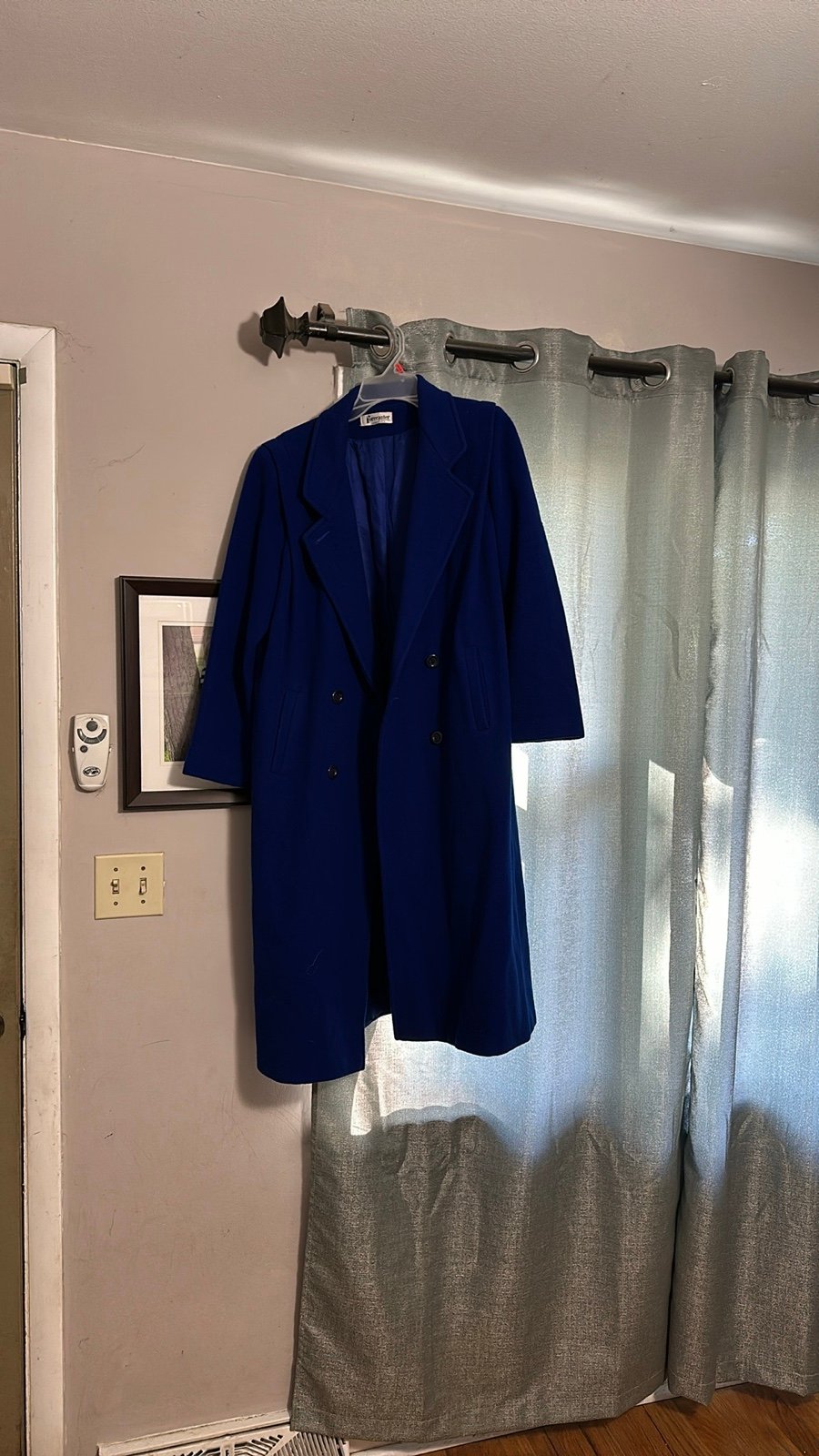 Women’s Cobolt Blue Forcaster of Boston Wool Coat - Size 13/14