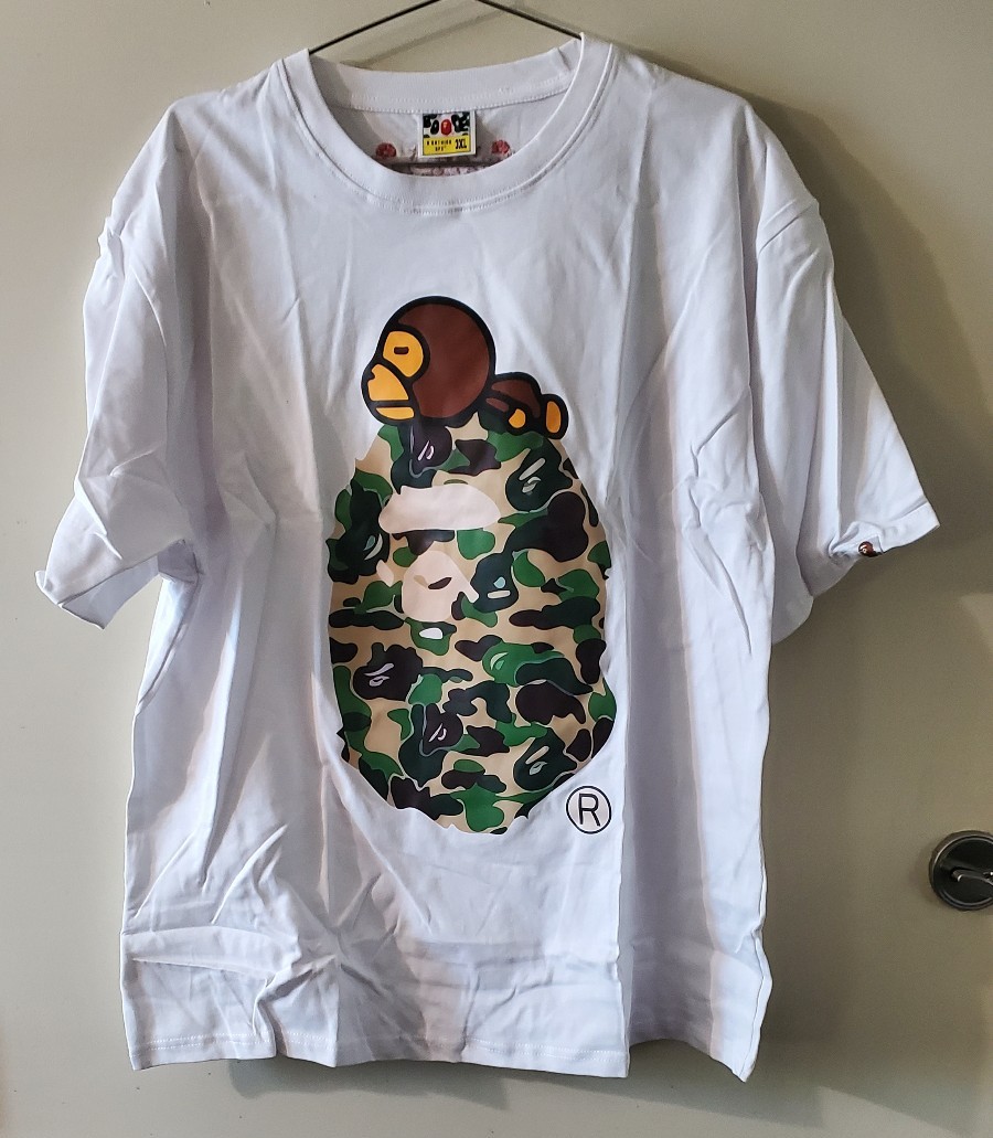 BAPE ABC Camo Crazy Front Big Ape Head Tee - 3XLarge