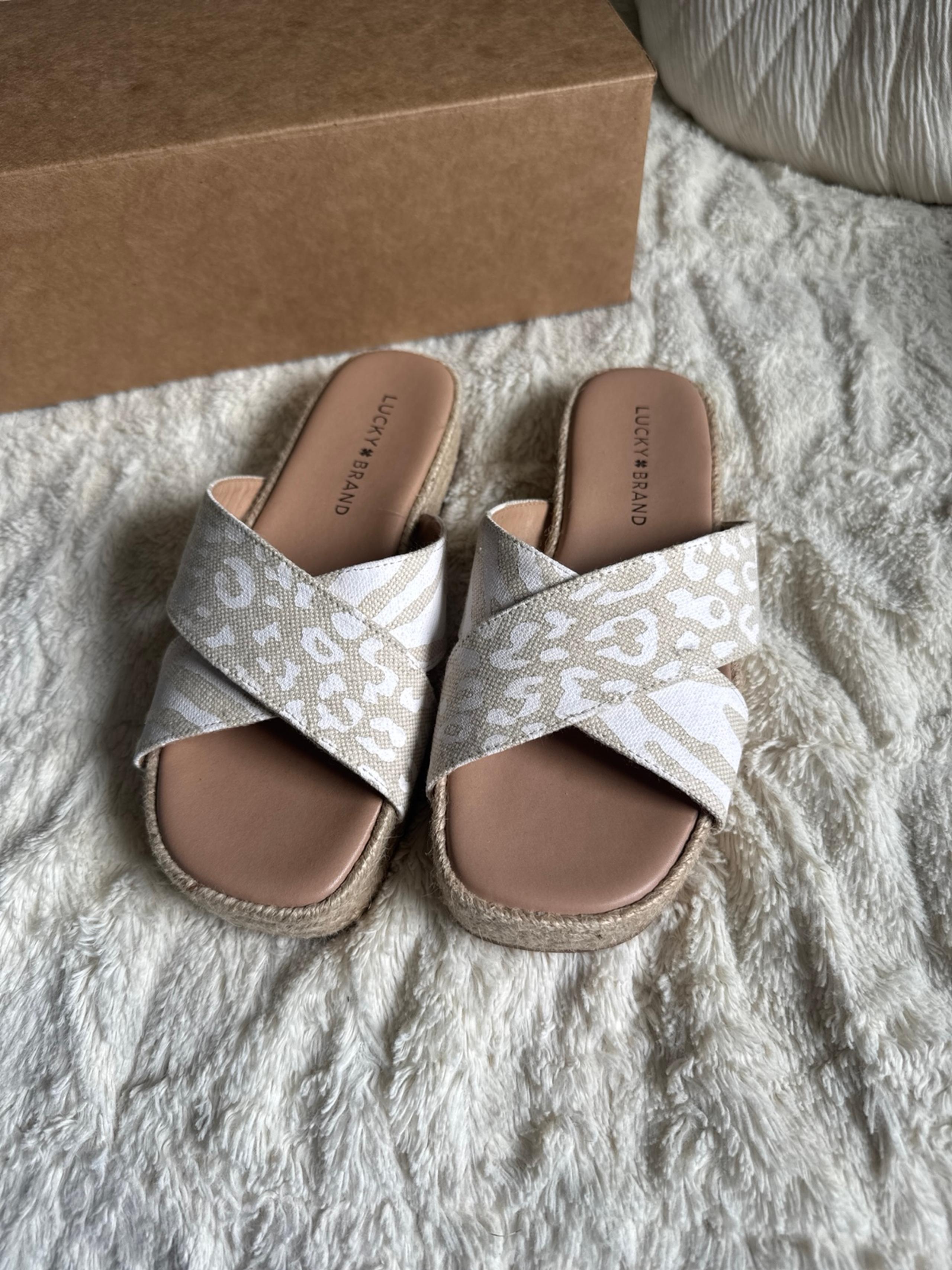 Lucky Brand Gayte Platform Slides Size 6