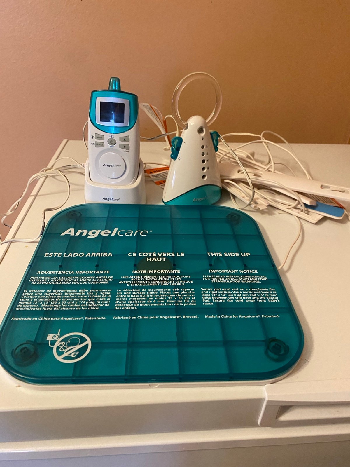 Angel care motion and sound baby monitor