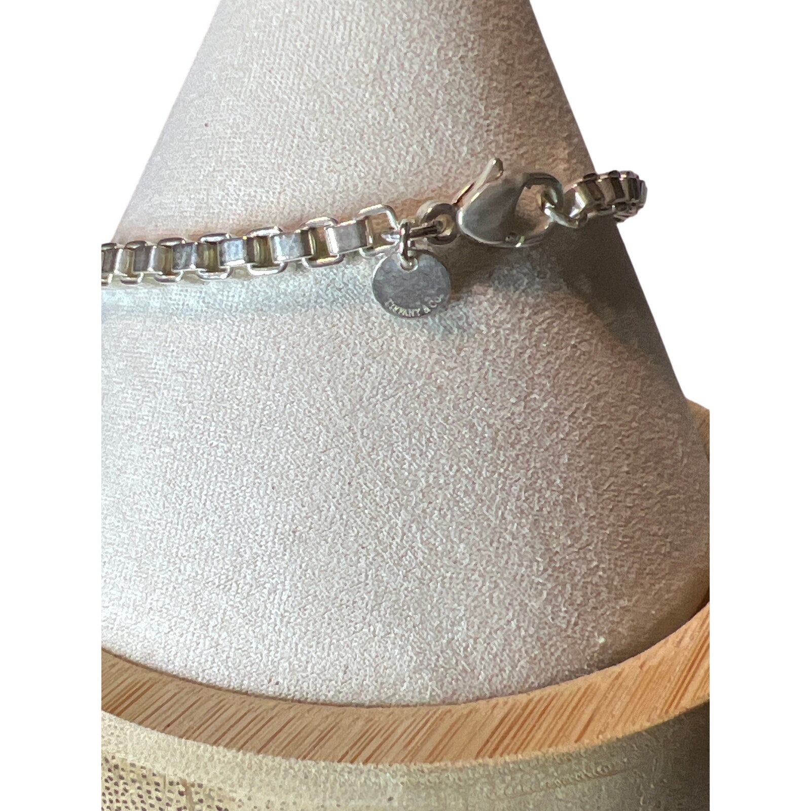 Tiffany & Co. Venetian Box Link Solid Sterling 925 Bracelet