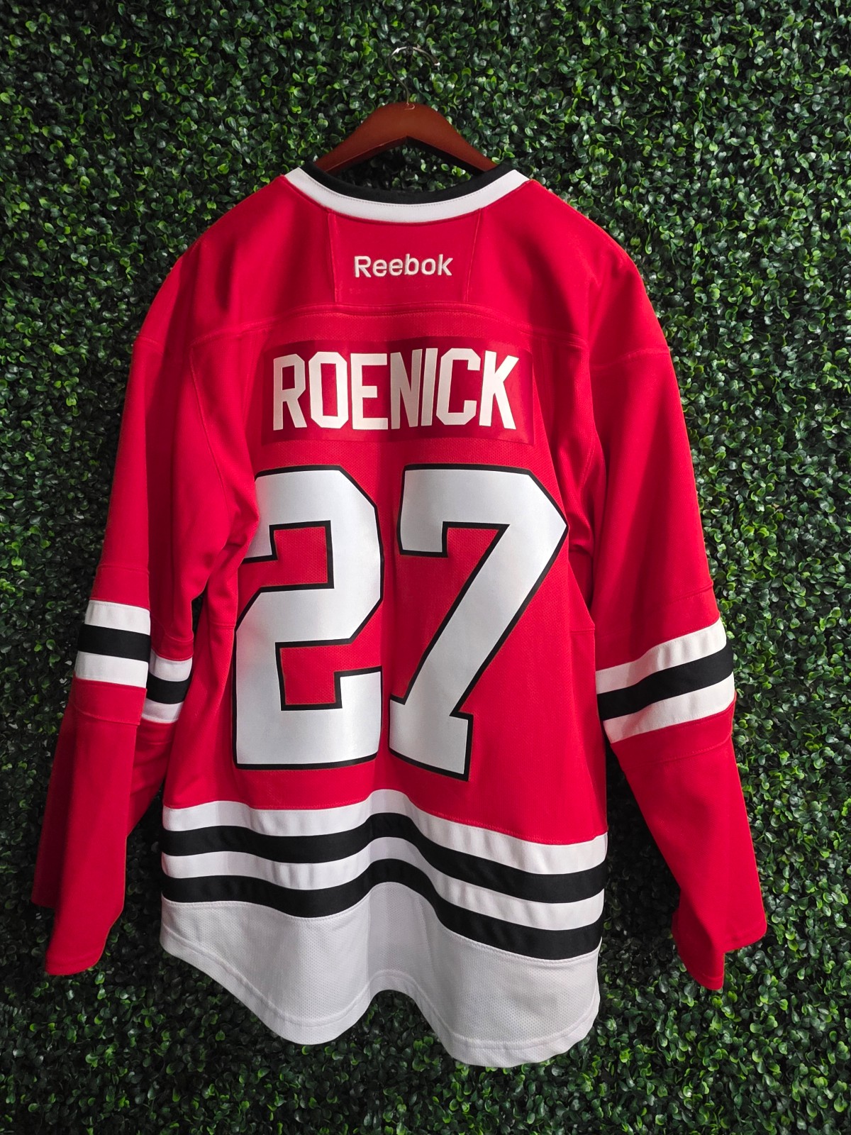 Reebok Men's Red/White Jeremy Roenick Coors Light Hockey Jersey Size L