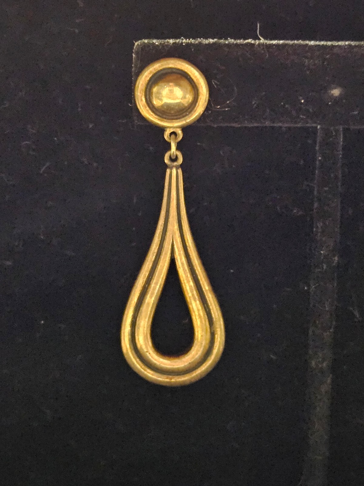 James Avery signed sterling silver Stud dangle open teardrop SINGLE earring