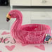 Ciroa Pink Flamingo Wicker Serving Basket