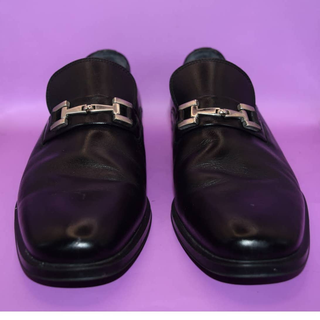 Bruno Magli Black Leather Bit Loafers - 9 M