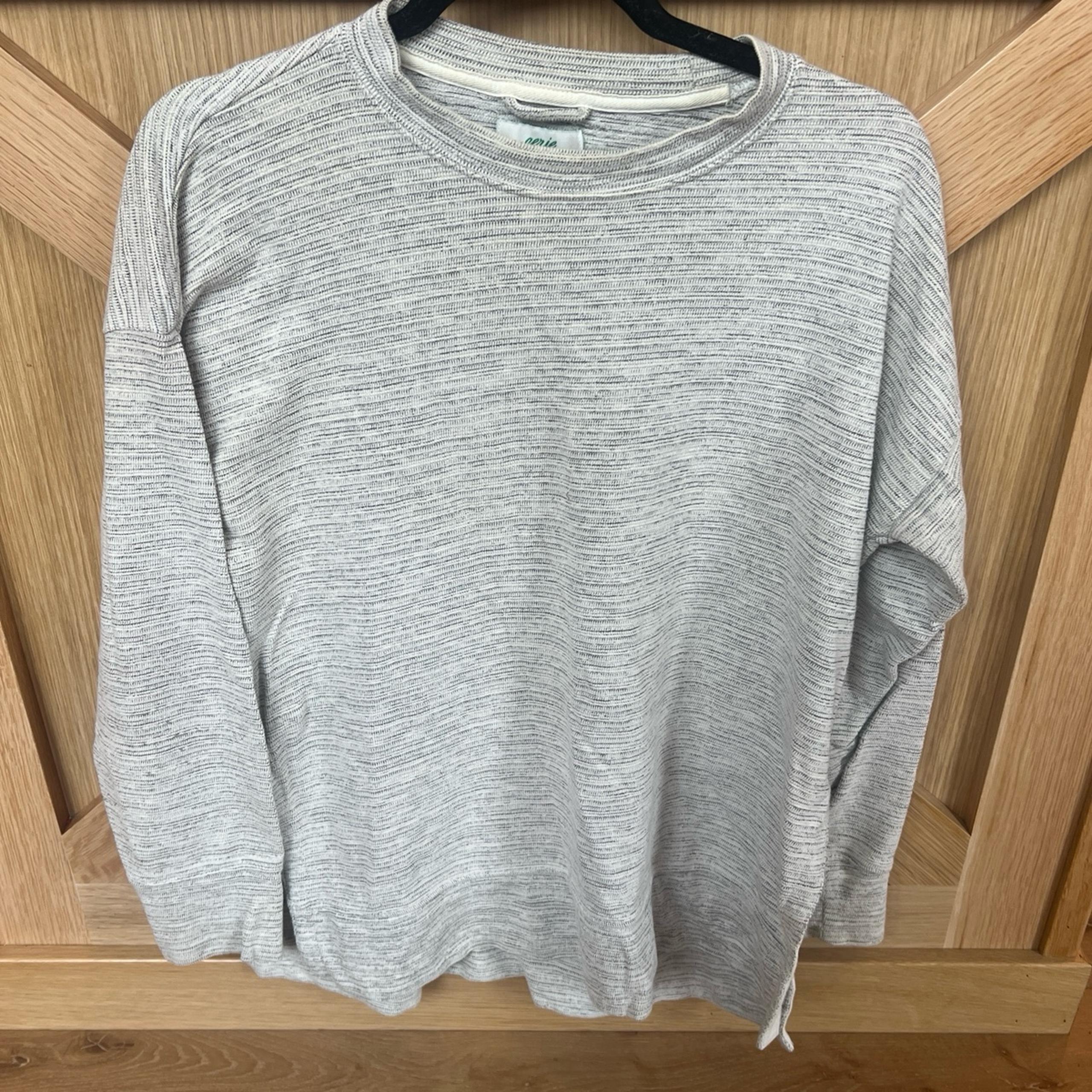 Aerie Long Sleeve Crewneck Pullover Gray Terry Sweater Women’s XS