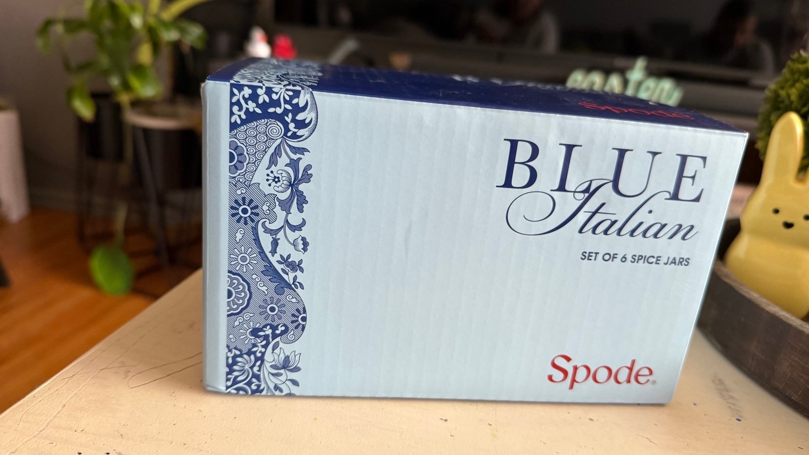 Blue Italian Spode spice jars