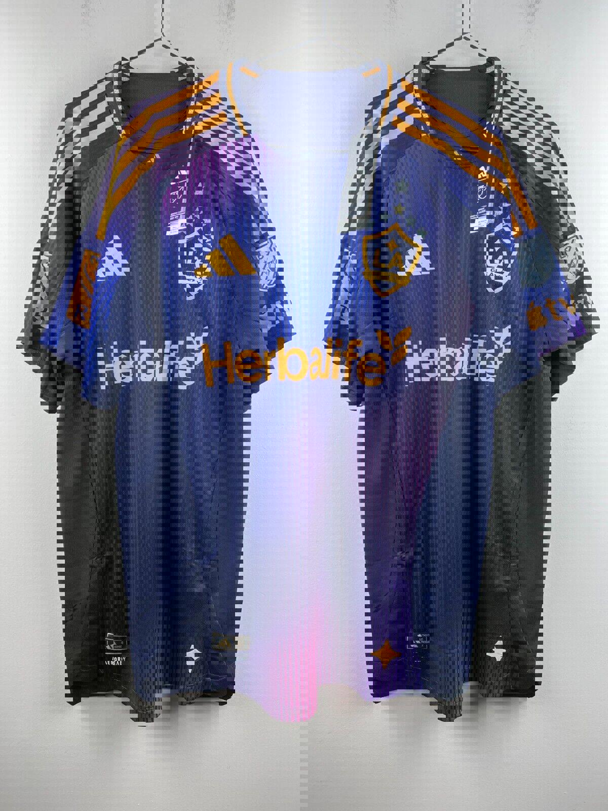 2025 LA Galaxy Riqui Puig #10 Adidas Authentic Game Jersey Purple L MLS NWT