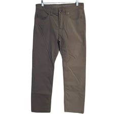 prAna BRION SLIM FIT PANT Men’s 32x32 Grayish Tan MUD Hiking Outdoor UPF Pockets