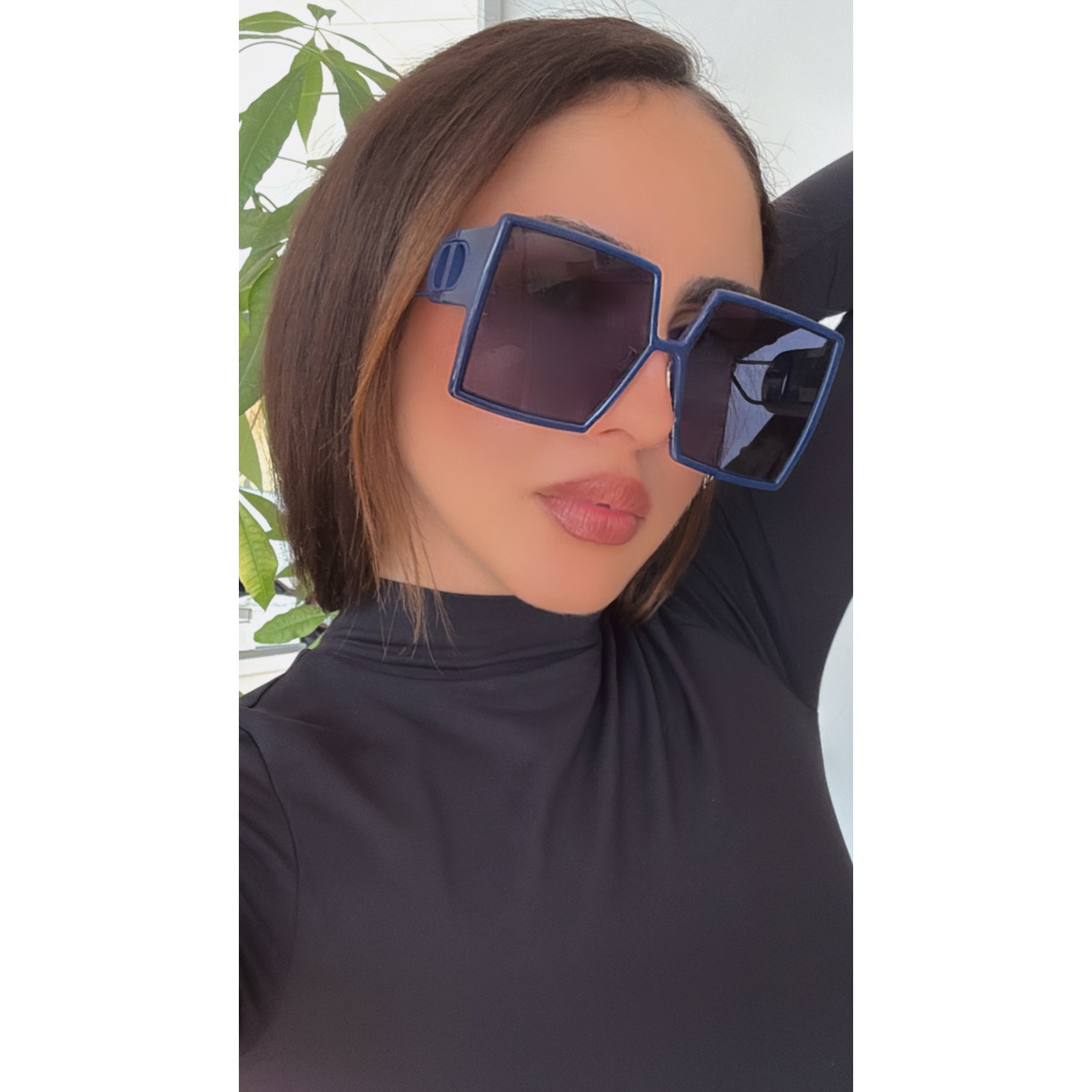NEW Dior 30Montaigne SU Blue Oversized Square Sunglasses
