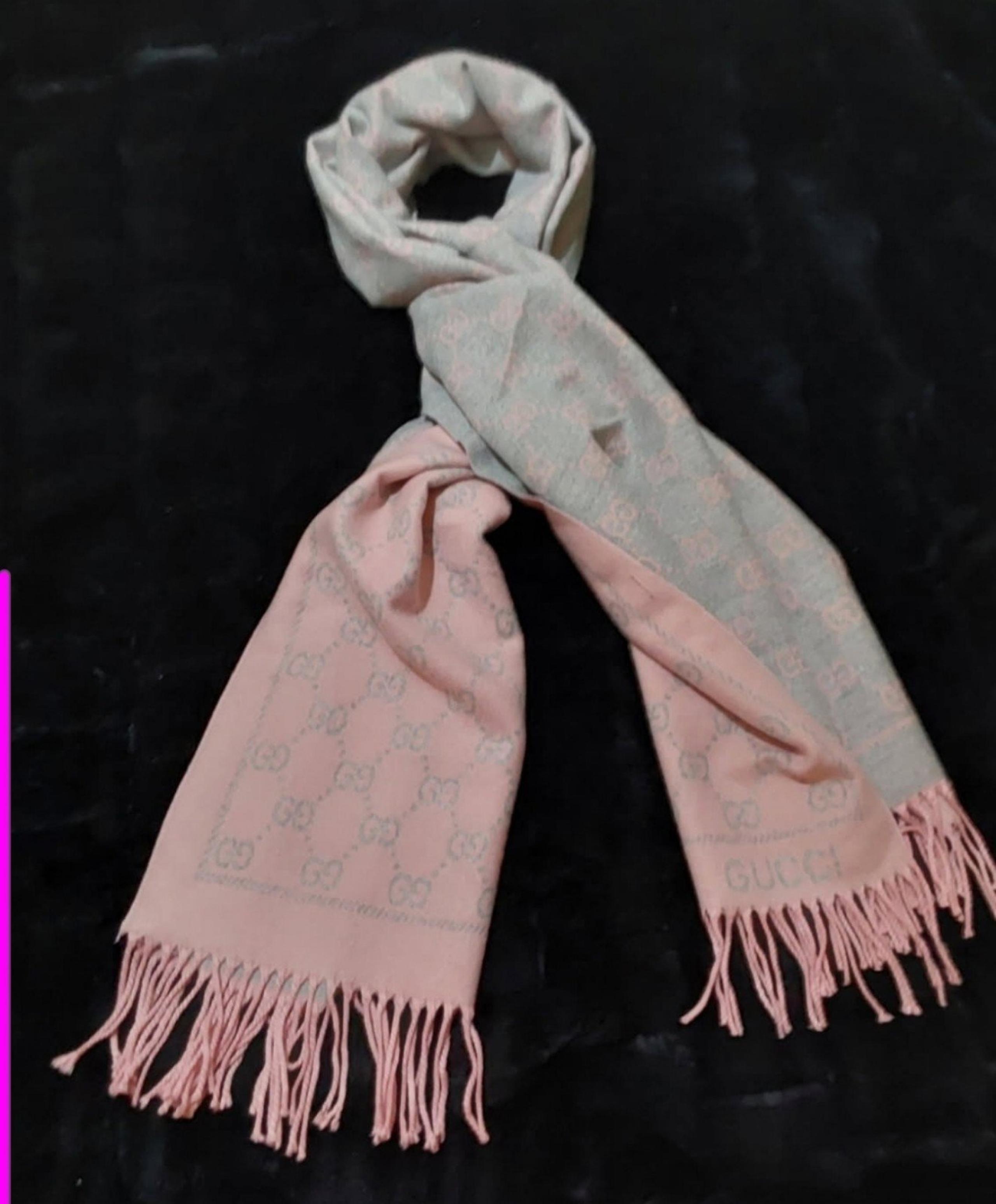 New Winter Grey & Pink Winter Scarf