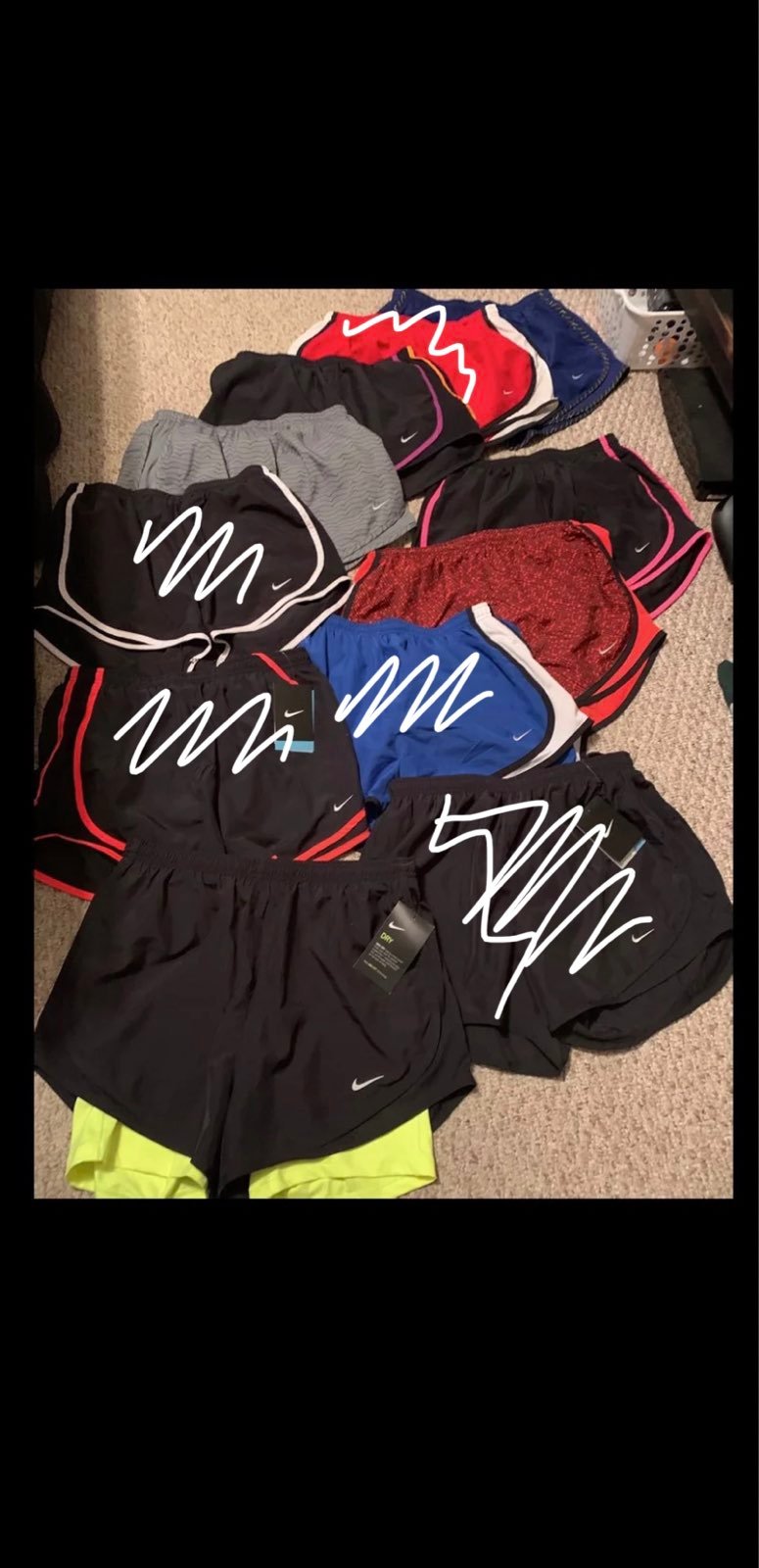 Size medium running shorts 6 pair