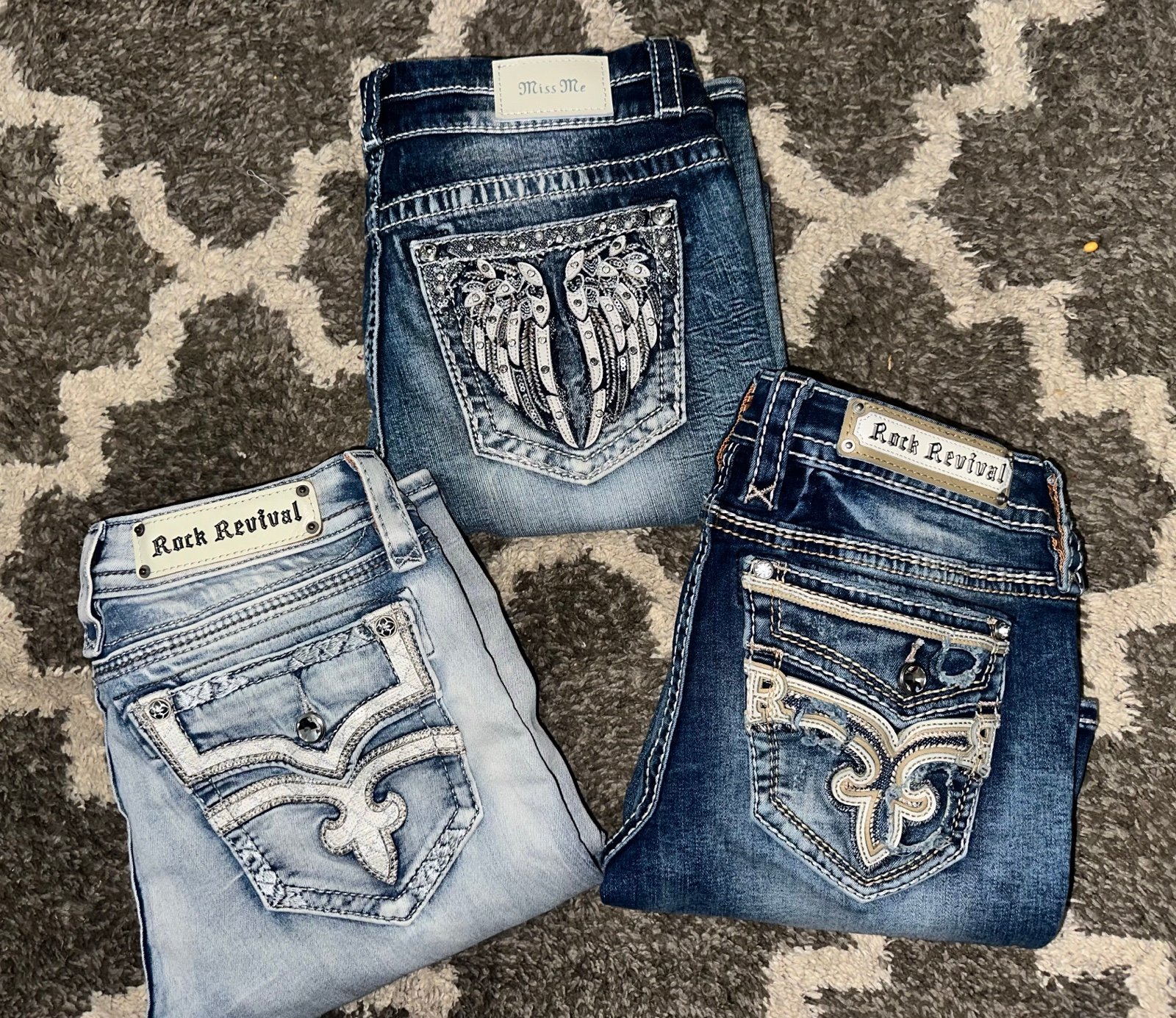 Rock revival and miss me jeans