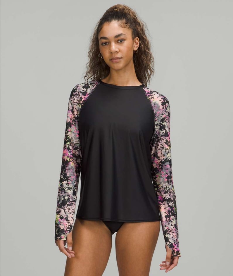 Lululemon Waterside Relaxed UV Protection Long Sleeve Black / Stencil B