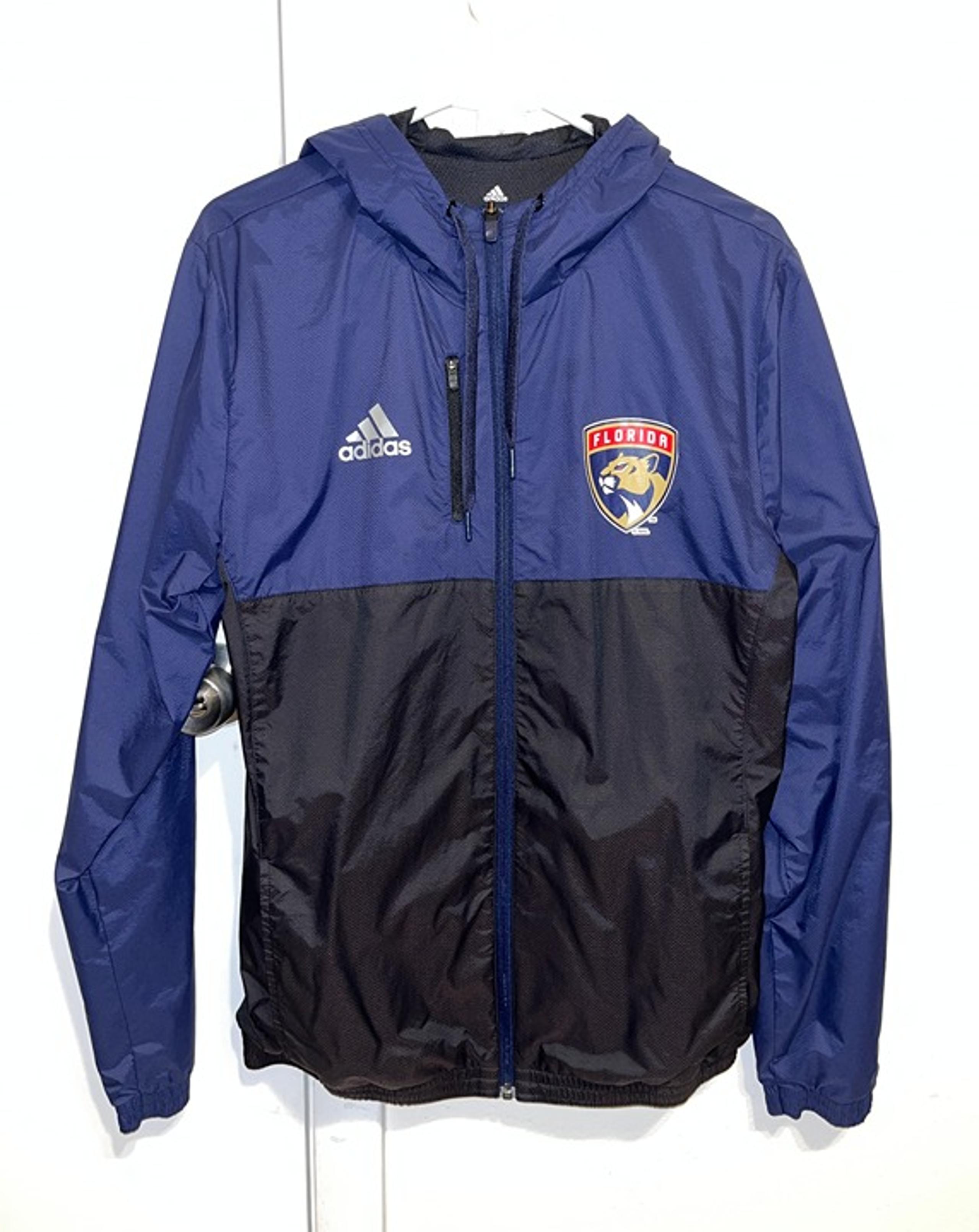 Florida Panthers Adidas Zip-Up Hooded Windbreaker Jacket - Men's Size S