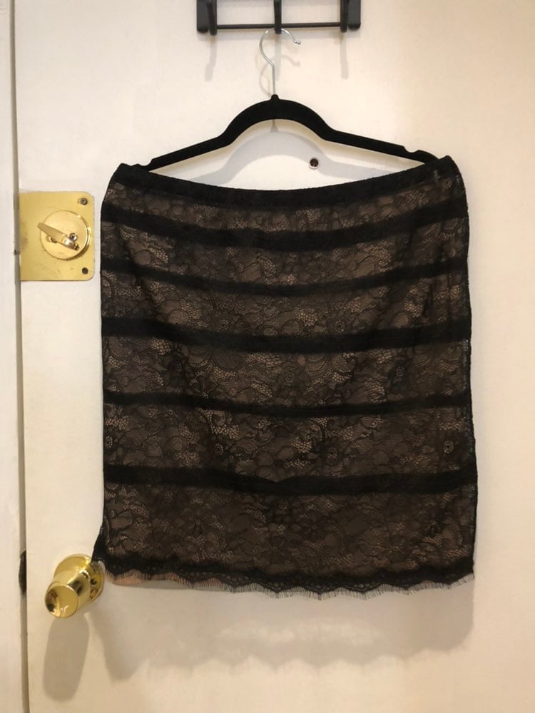 BCBG Black Lace Skirt