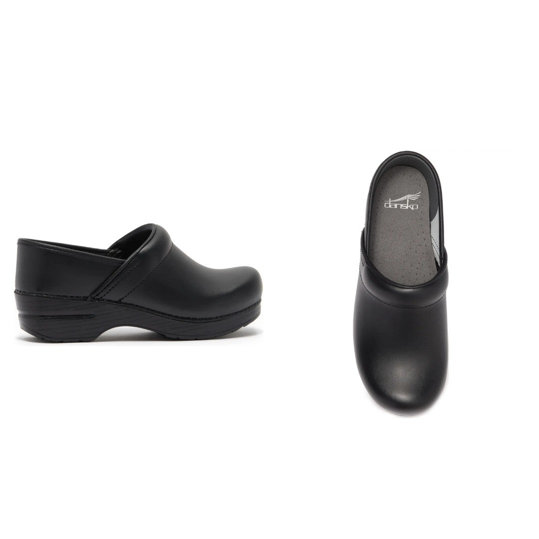New dansko Professional Black Box LEATHER Women's Clog shoes Sz 42/US 11.5-12