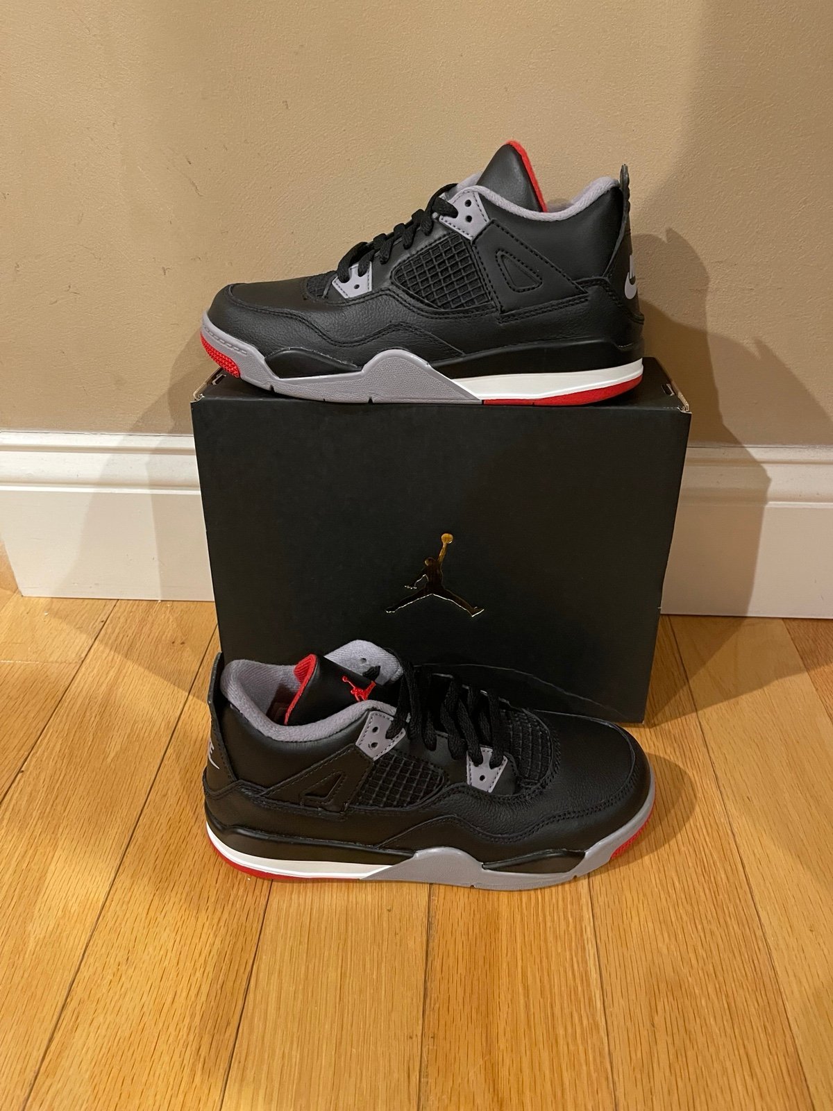 Air Jordan 4 Retro (PS) Bred Reimagined 2024 (BQ7669-006) PS Size 3y / 4.5W