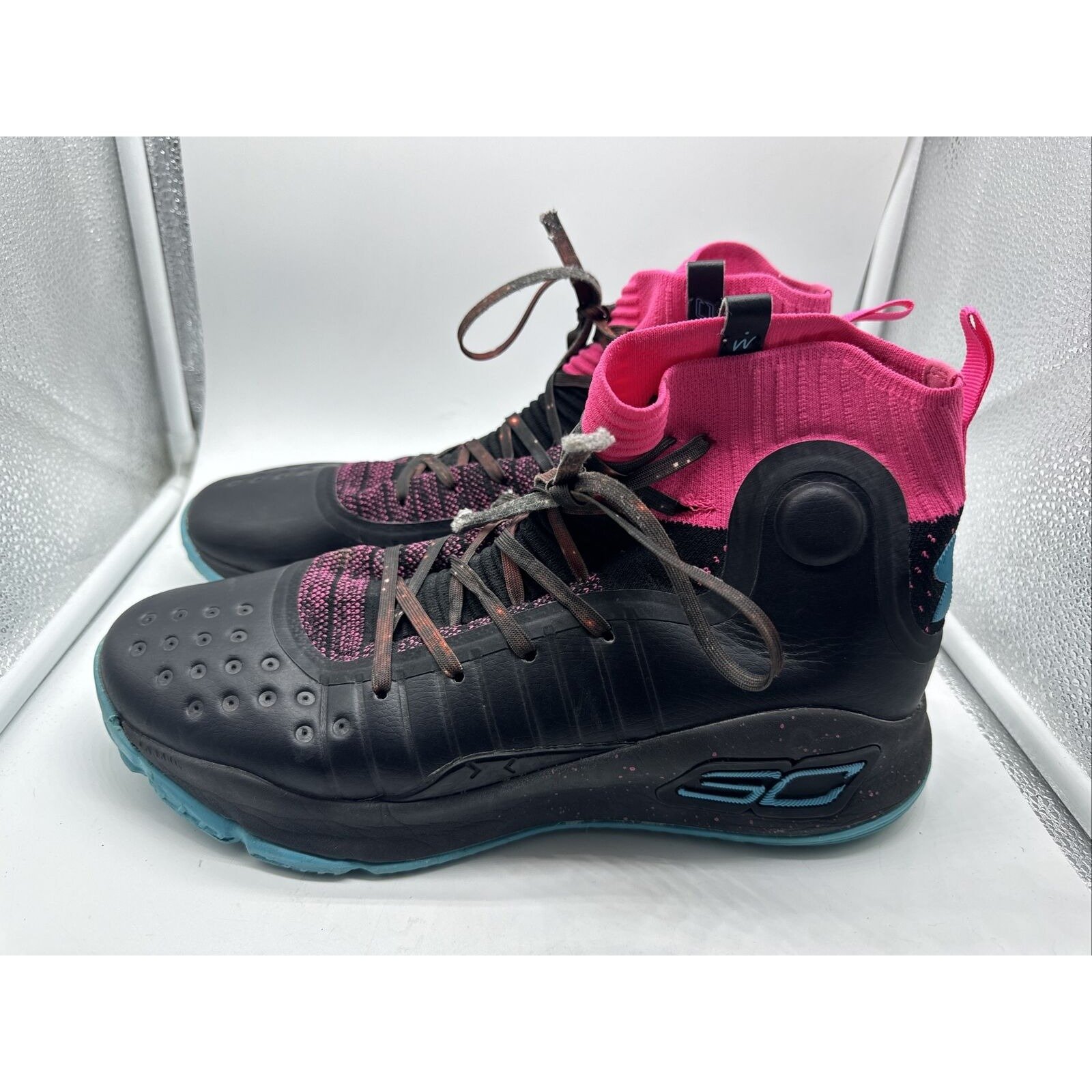 Under Armour Steph Curry 4 'I Can Do All Things Black Pink Mens Size 12 Rare