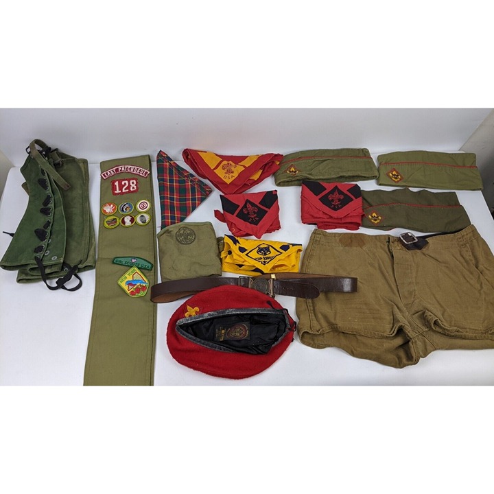 Large Mixed Lot of Scouts Uniform & Badges Boy Scouts Girl Scouts Cub Scouts