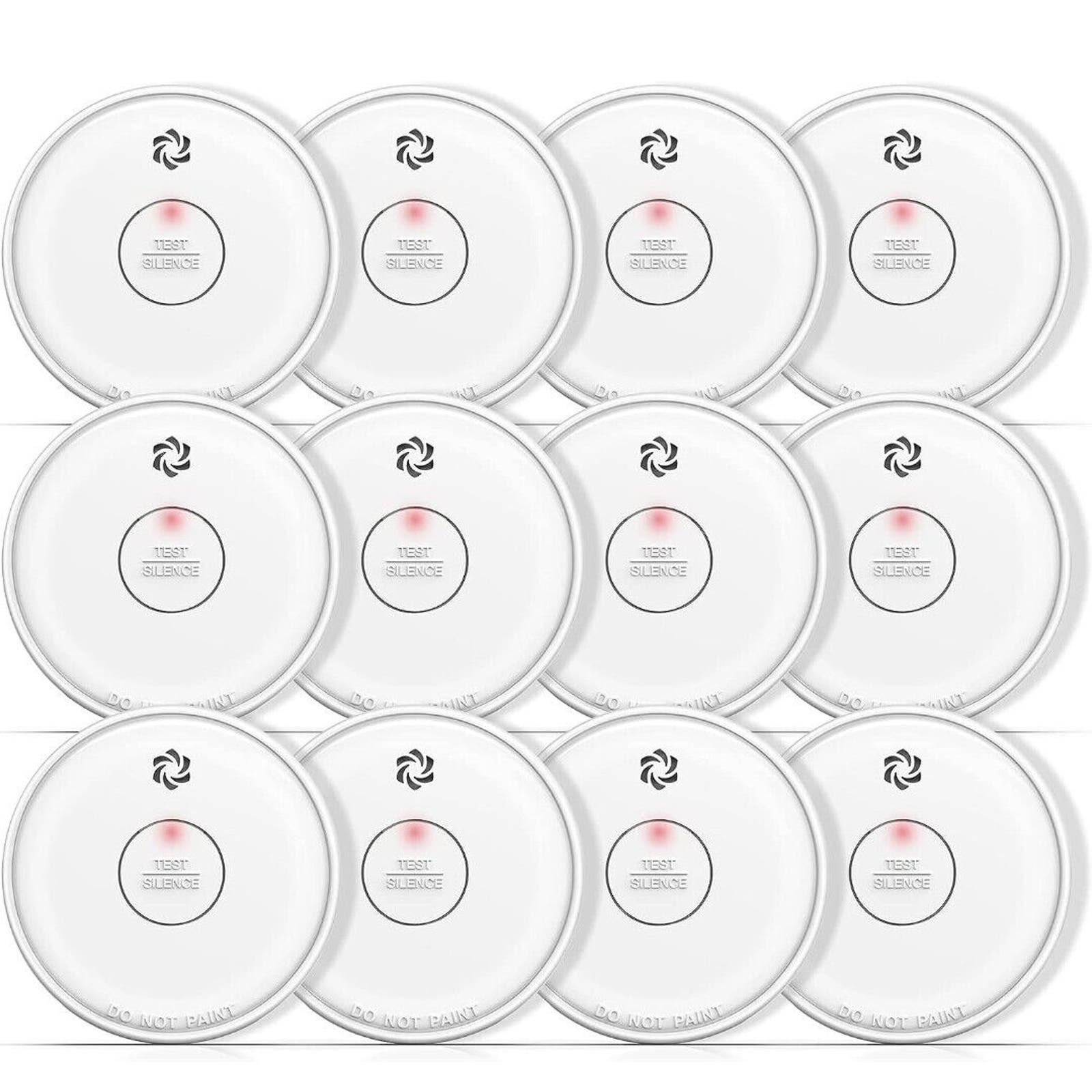 Putogesafe Photoelectric Smoke Alarm 12 pack Fire Detector ZA206 - 12 Pck