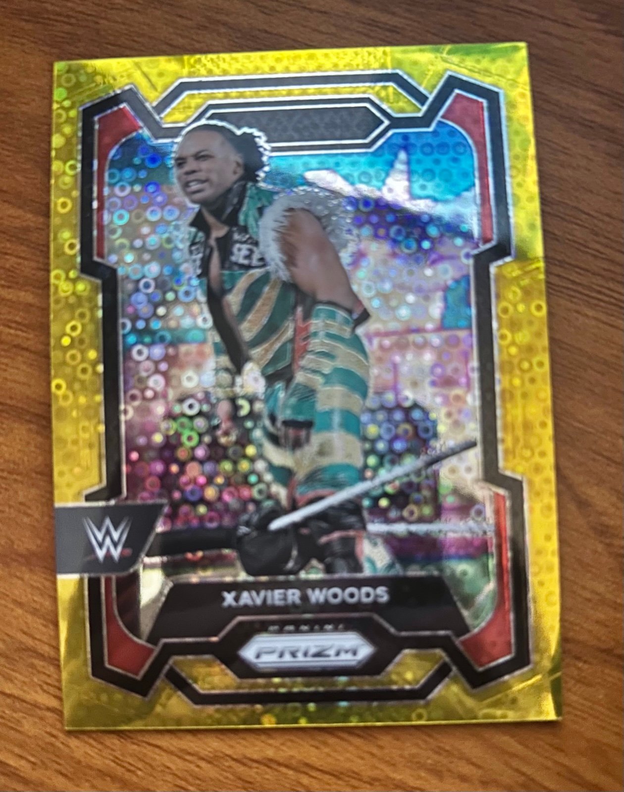 2024 WWE Panini Prizm Xavier Woods gold under card 2/10