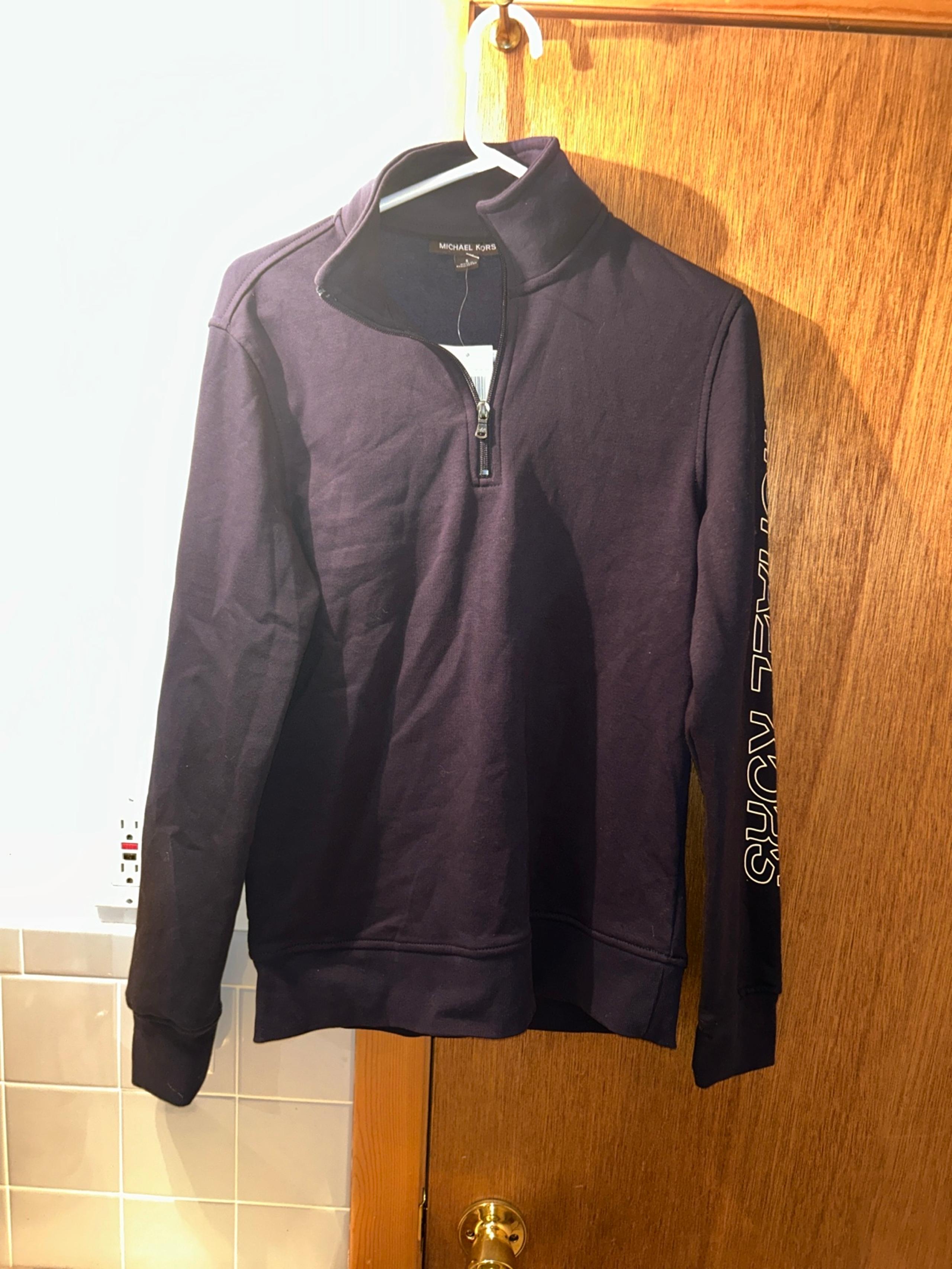 Michael Kors Blue quarter zip sweatshirt