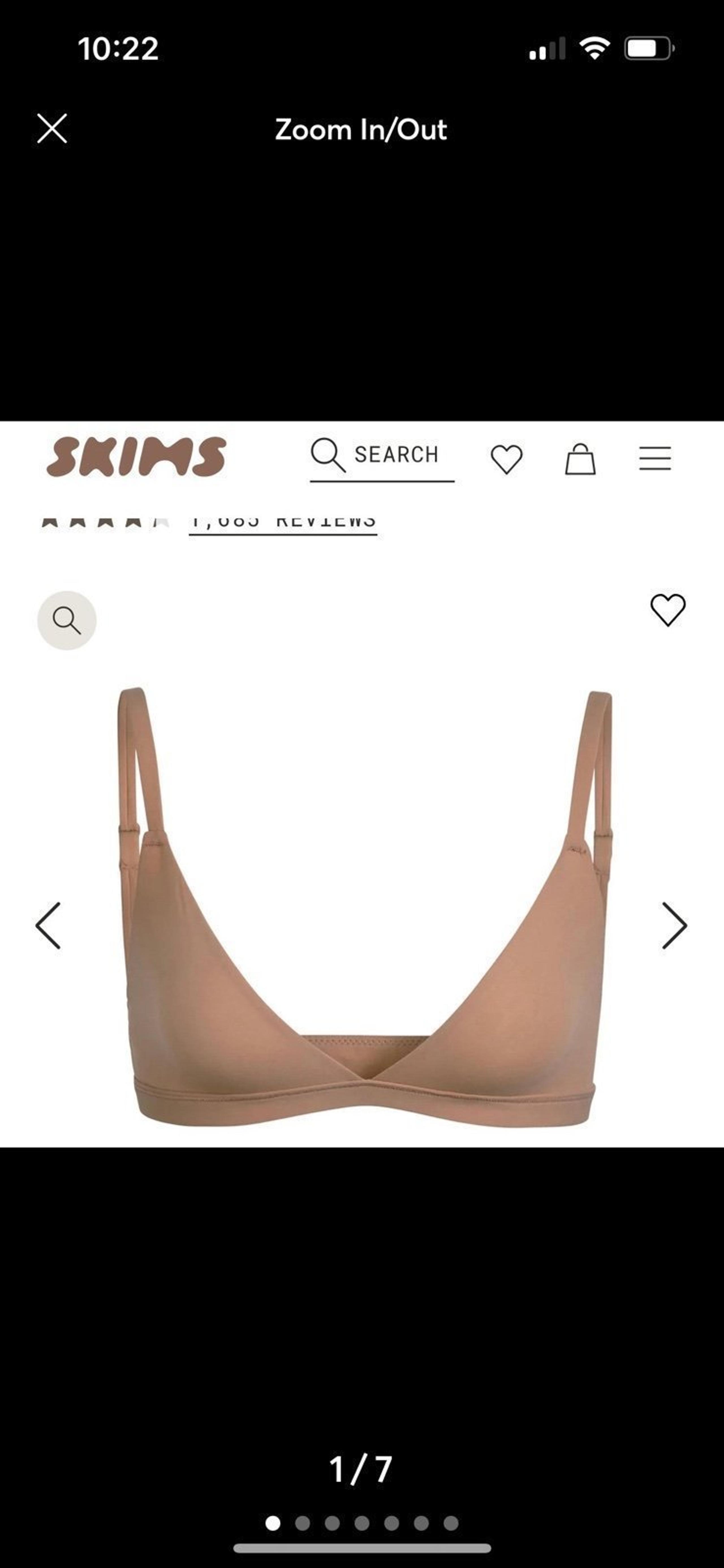 Skims Fits Everybody Triangle Bralette M Sienna