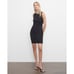 Club Monaco NWOT Side Seam Ruched Mini Dress Black Size S