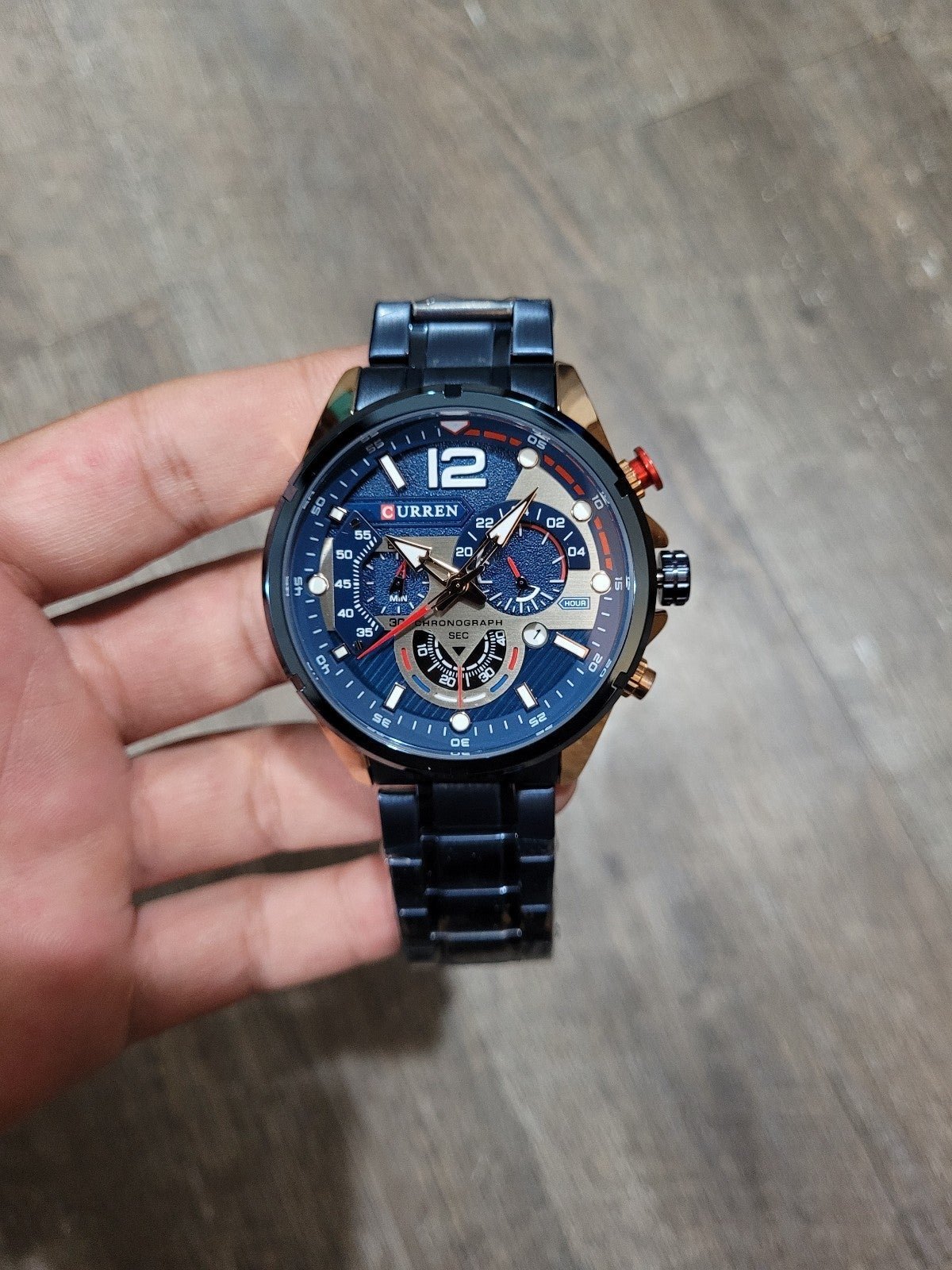 CURREN Stylish Chronograph Stainless Steel Watch for Men