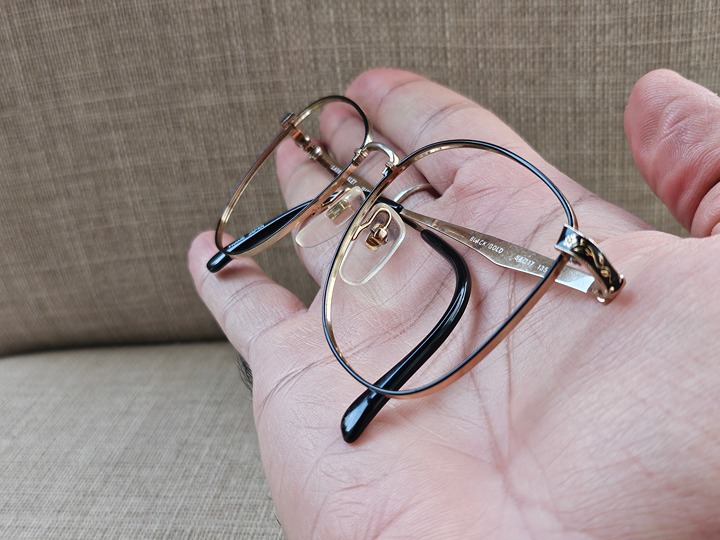 Laura Ashley Vintage Glasses/Eyeglasses Frame Gold/Black 54[]17 135 Made Japan
