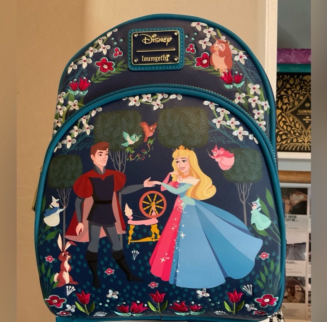 Loungefly Disney Sleeping Beauty Floral Embroider Mini Backpack