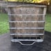 Vintage Galvanized Steel Glass Beer Bottle Crate w/Side Handles Zinc Coated 1950