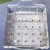 Vintage Galvanized Steel Glass Beer Bottle Crate w/Side Handles Zinc Coated 1950