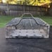 Vintage Galvanized Steel Glass Beer Bottle Crate w/Side Handles Zinc Coated 1950