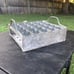 Vintage Galvanized Steel Glass Beer Bottle Crate w/Side Handles Zinc Coated 1950