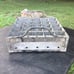 Vintage Galvanized Steel Glass Beer Bottle Crate w/Side Handles Zinc Coated 1950