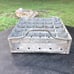 Vintage Galvanized Steel Glass Beer Bottle Crate w/Side Handles Zinc Coated 1950